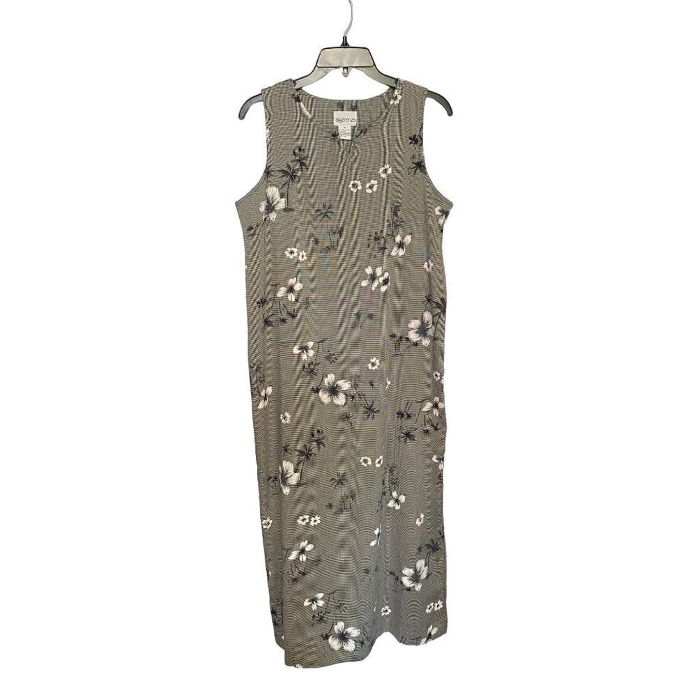 NWT Apparenza Y2K Black & White Floral Maxi Dress Size PM